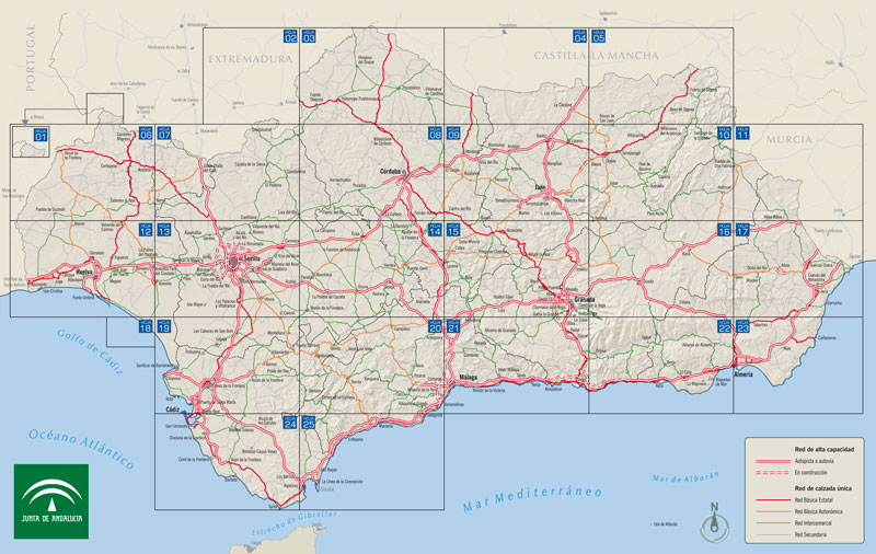 Mapas de carreteras andalucia