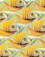Peces y barcos de M. C. Escher