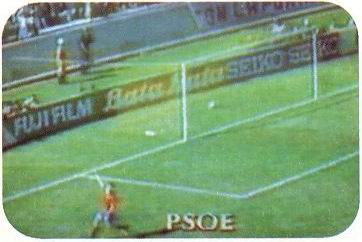 La imagen de abajo en la interaccin, con el gol y las siglas PSOE