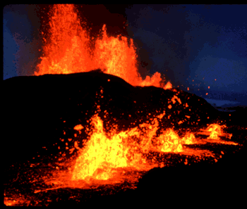 Erupcin del volcn Krafca (Cortesa del USGS)