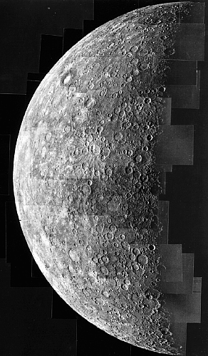 Mercurio, un planeta sin ninguna actividad interna (Cortesa NASA)