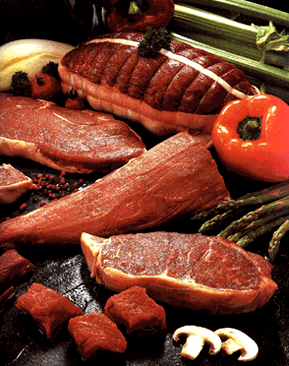 La carne es un alimento rico en protenas.