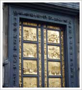 Puertas de entrada al baptisterio de Florencia. Ghiberti