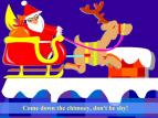 santa with sleigh and reindeer
