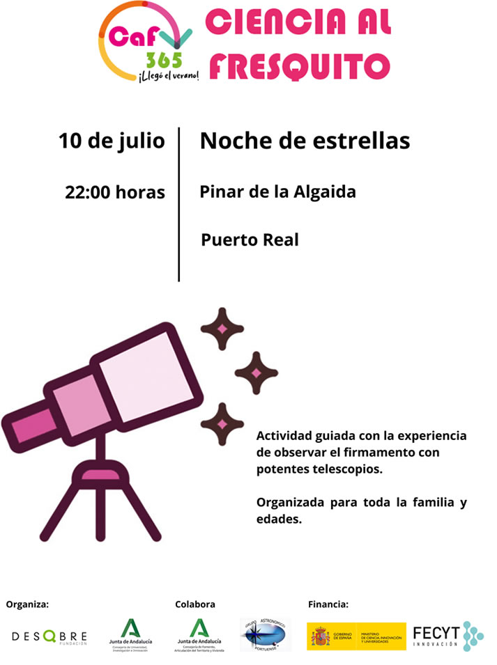 Programada para el miércoles una salida para observar las estrellas en Los Toruños