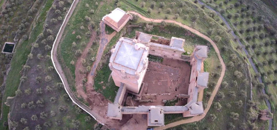 Vista cenital del Enclave Monumental Castillo de Belalcázar
