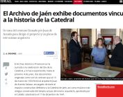 El Archivo de Jaén exhibe documentos vinculados a la historia de la Catedral