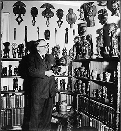 Carl Kjersmeier with his collection. National Museum of Denmark