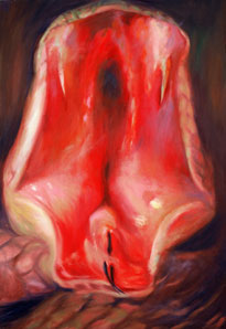 VICTORIA GIL. Come-ratones, 1994. 136,3 x 95,5 cm. leo sobre tela