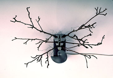 REBECCA HORN. The Drunken Deer, 1987. 42 x 63 x 30 cm. Ramas de peral, estructura metlica, motor y alambre