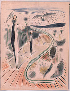 ANTONIO RODRGUEZ LUNA. Sin ttulo,1931-35. 65 x 50 cm. Cera, grafito y sanguina sobre papel