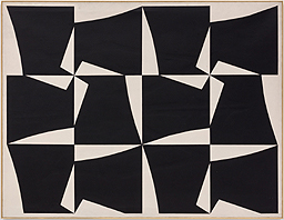 Manuel Barbadillo. Doble composicin con un mdulo rgido, 1964. Acrlico sobre lienzo, 128,3 x 166 cm. Coleccin Fundacin Doa Mara