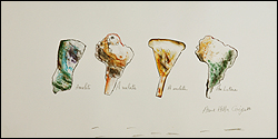 Ana Bella Geiger. Am. Latina - Amuleto, A mulata, A muleta, 1977. Dibujo 48 x 70 cm. Coleccin de la artista