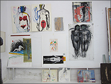 Seleccin de obras realizada por Alfonso Albacete y Armando Montesinos en el estudio del artista para la exposicin Asuntos internos