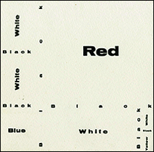 Jos Luis Castillejo. 'Exposicin por correspondencia. Composition wiht Red, Blue and Yellow [cartn Zaj]', otoo de 1966. Archivo Lafuente
