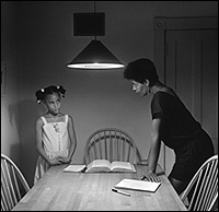 CARRIE MAE WEEMS. Triptych with Daughter left panel (Kitchen Table Portfolio), 1990