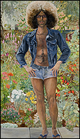 SYLVIA SLEIGH. Anunciacin: Paul Rosano, 1975. leo sobre lienzo. 228,6 x 132 cm. Jeff and Leslie Fischer Collection, Nueva York
