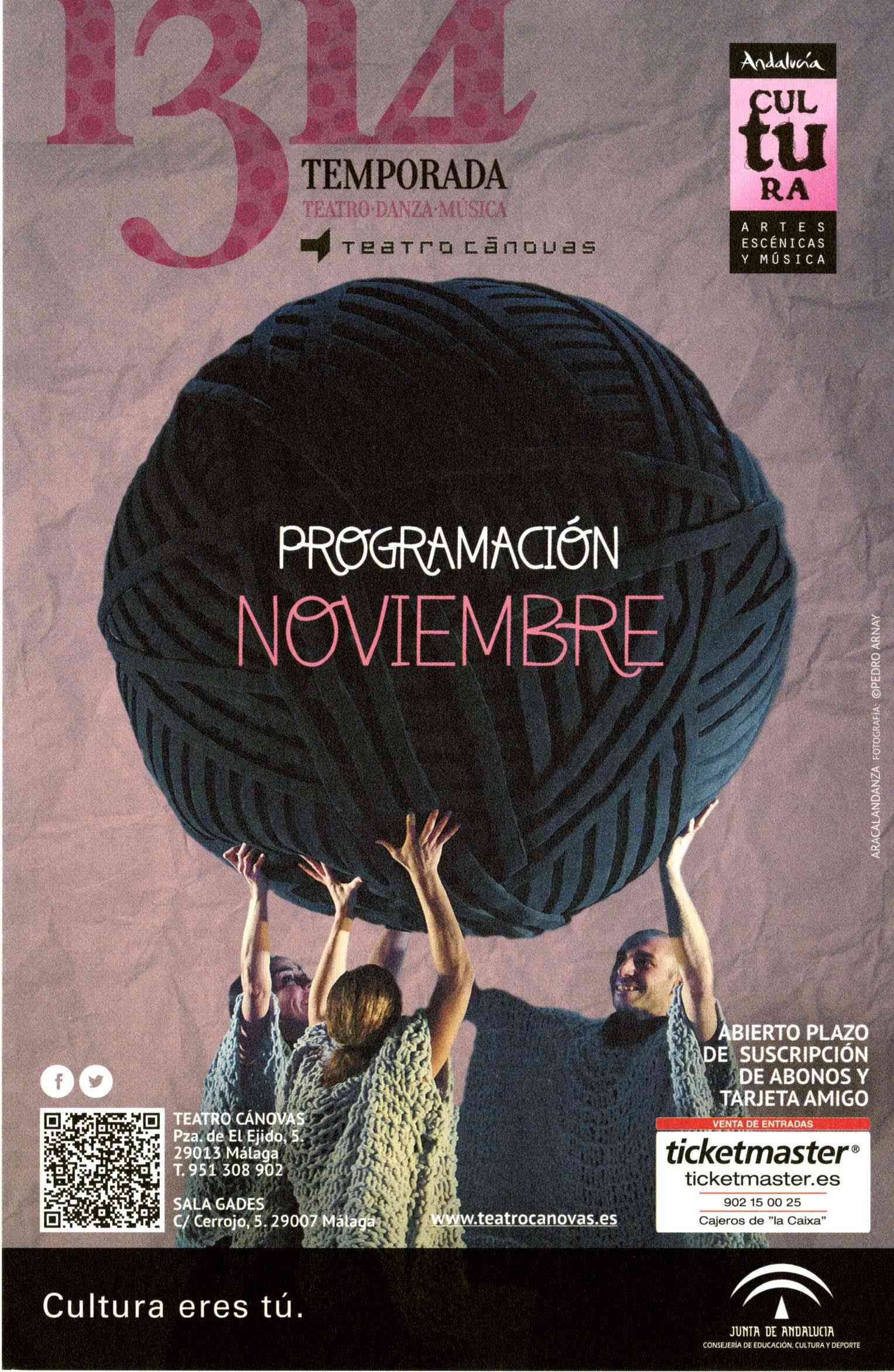 Teatro Cánovas. Programación noviembre 2013