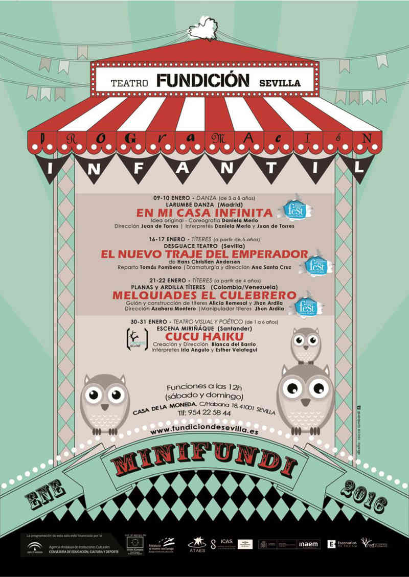 Teatro Fundición Sevilla. Programación infantil enero 2016