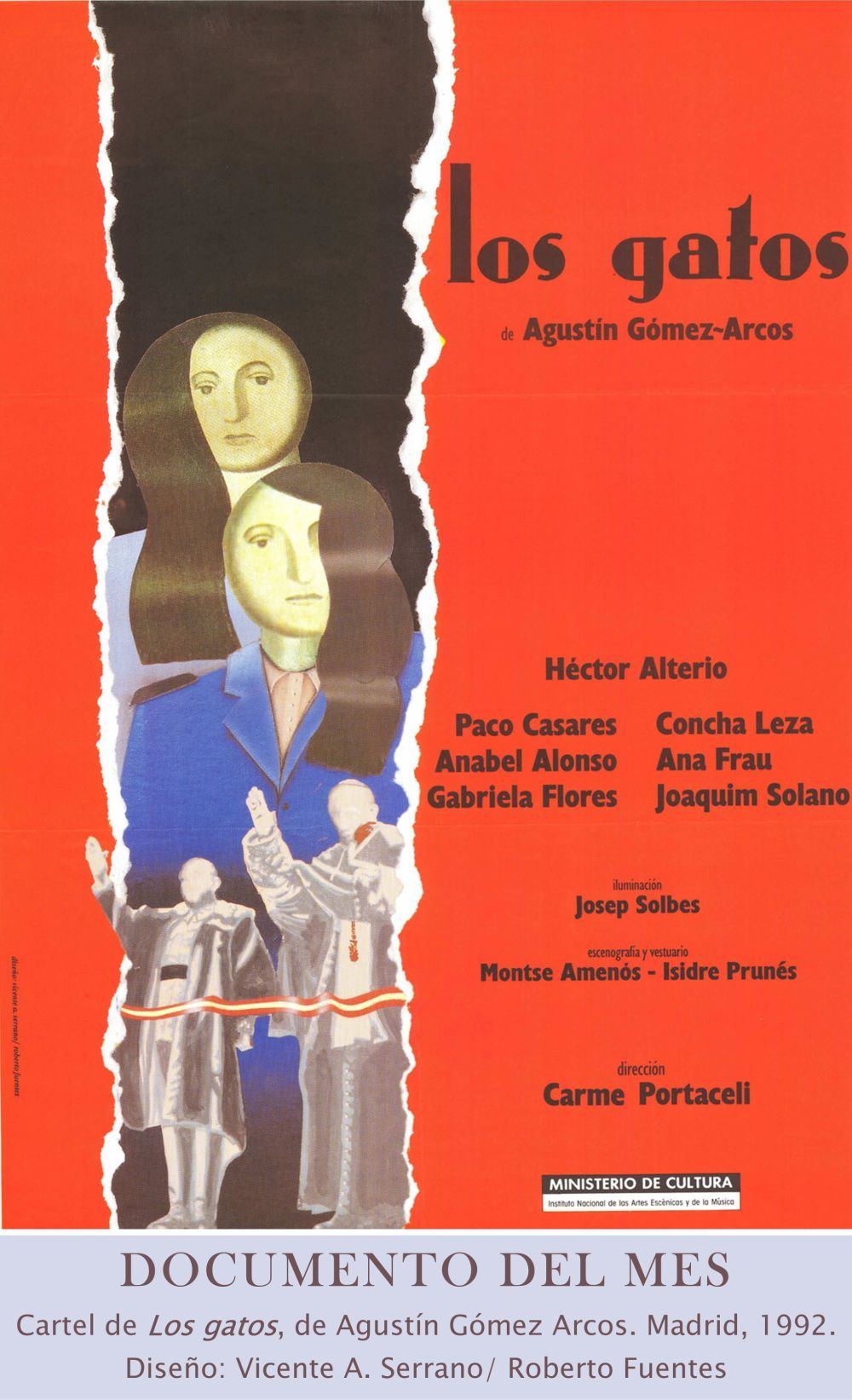 Cartel de Los gatos, de Agustín Gómez Arcos.