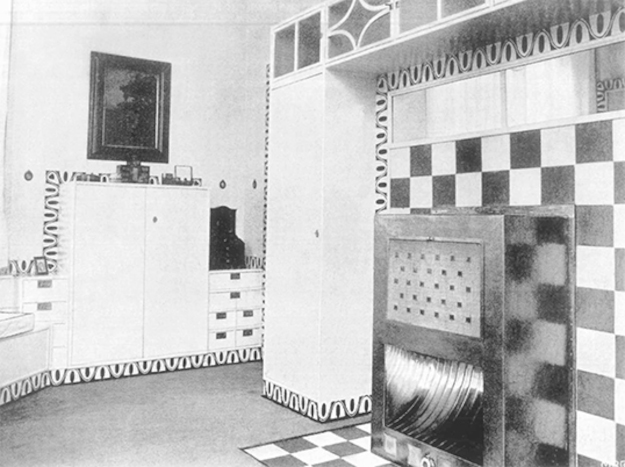 Vestidor de Ditha Moser, esposa de Koloman Moser, en su casa en Villa Mautner von Markhof, 1905.