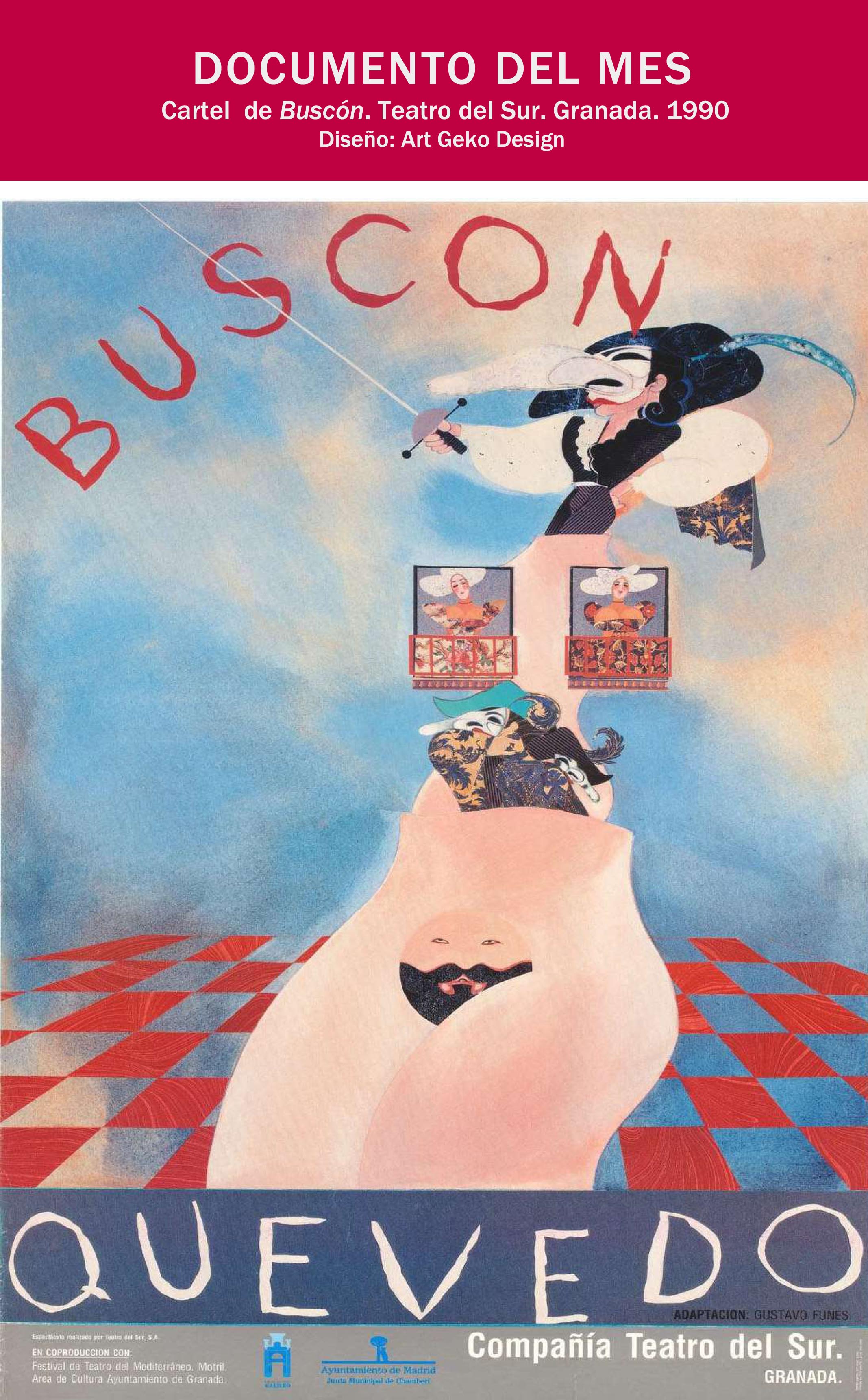 Cartel  de “Buscón”. Teatro del Sur. 1990