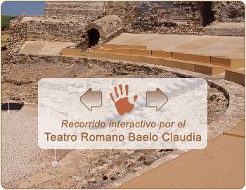 Recorrido interactivo por el Teatro Romano de Baelo Claudia. En ventana nueva. El contenido de esta sección no cumple la norma WAI-AA