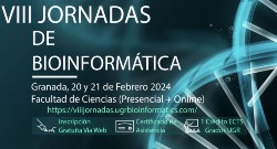 Parte del cartel anunciador de las Jornadas sobre Bioinformática en la Universidad de Granada