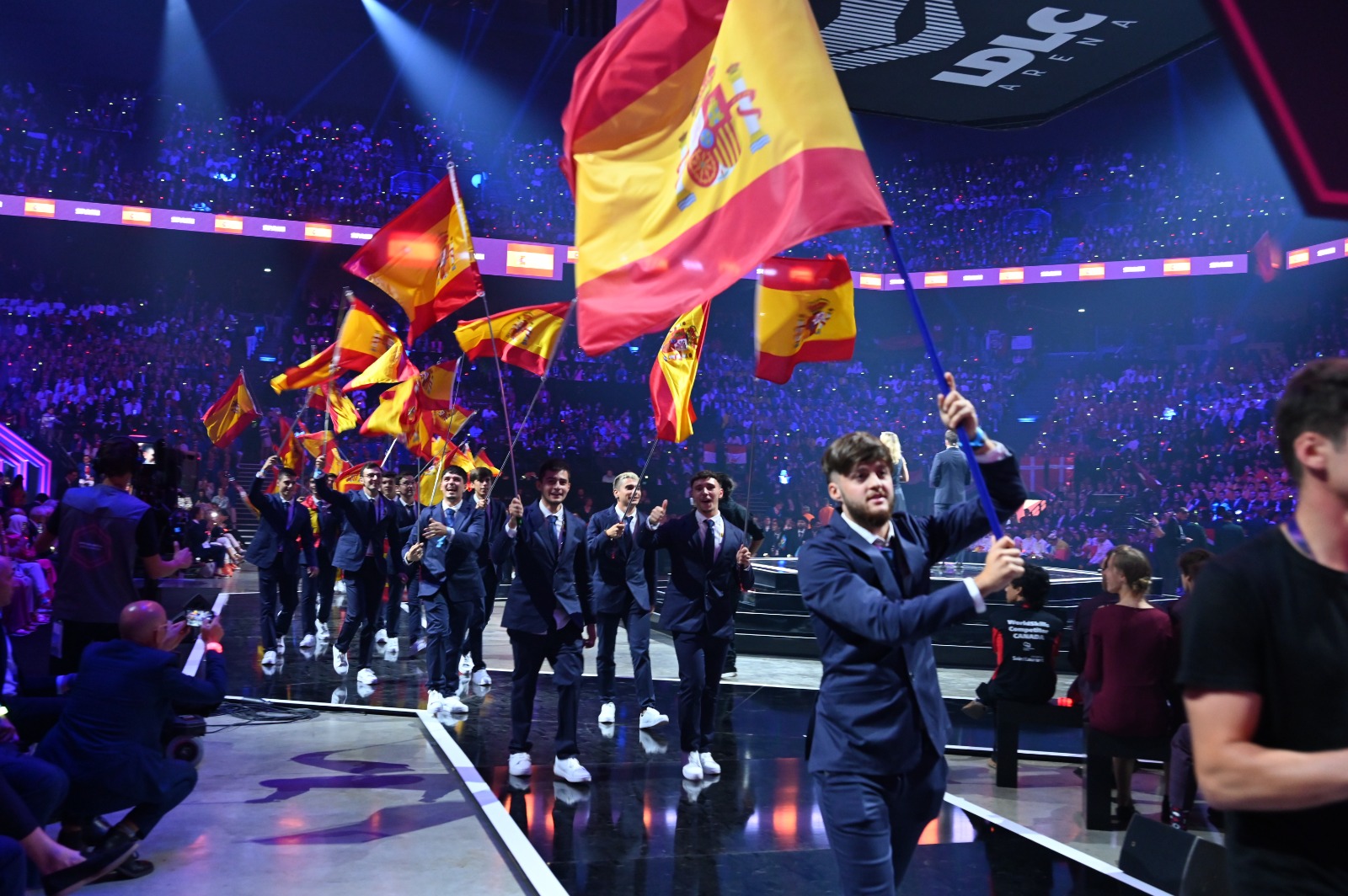 Estudiantes de la delegación española.