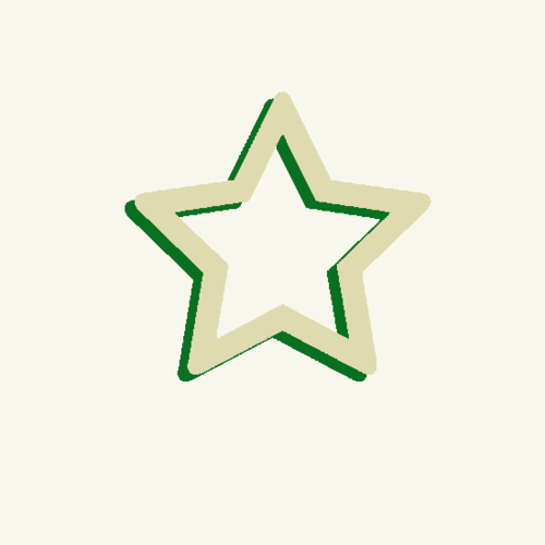 Estrella verde-beig fondo claro