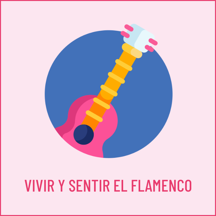 Ilustración de una guitarra flamenca