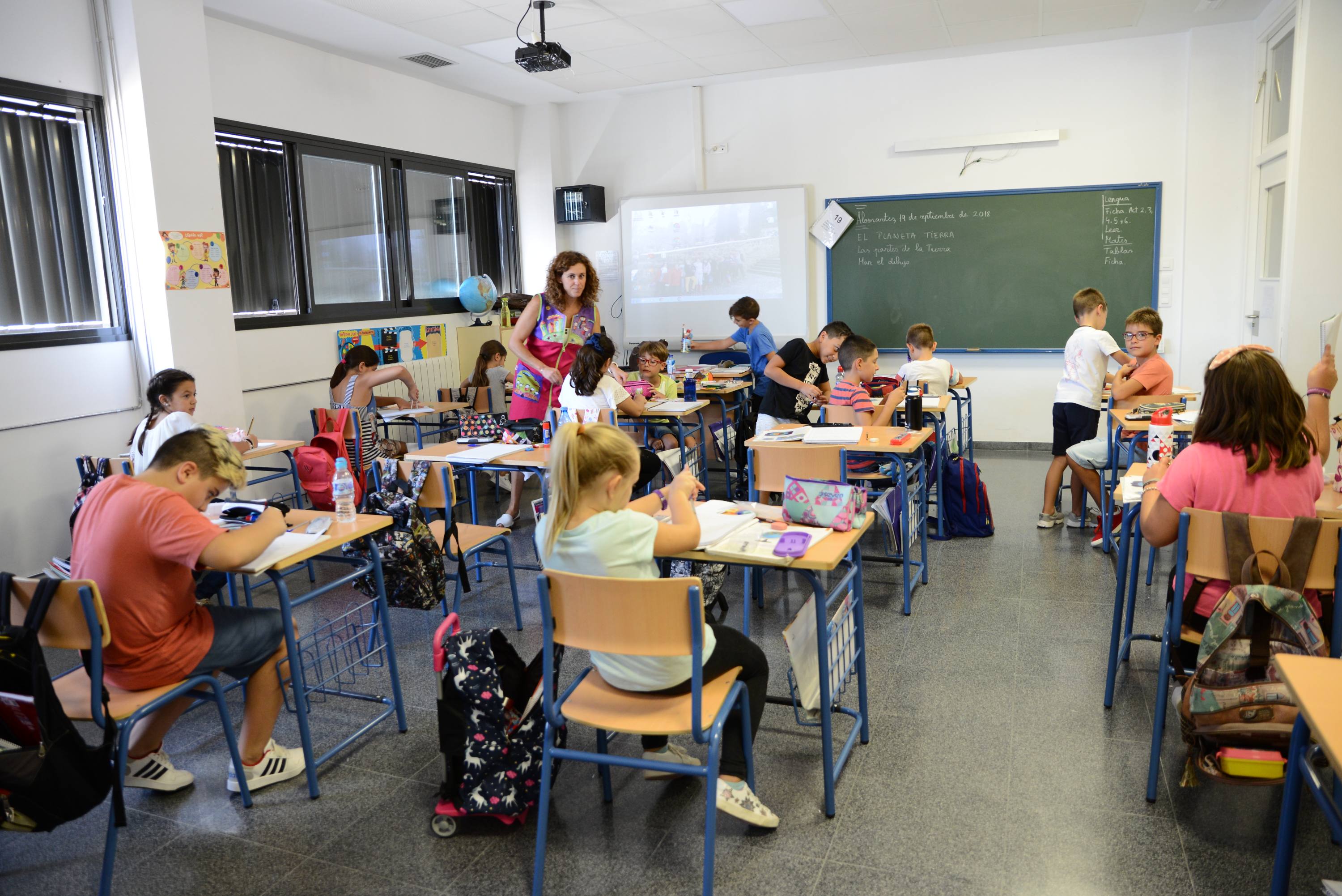 Escolares de Primaria en clase