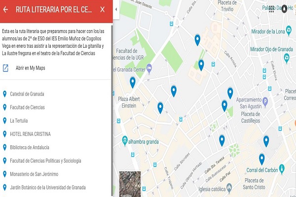 Ruta literaria con Google Maps 