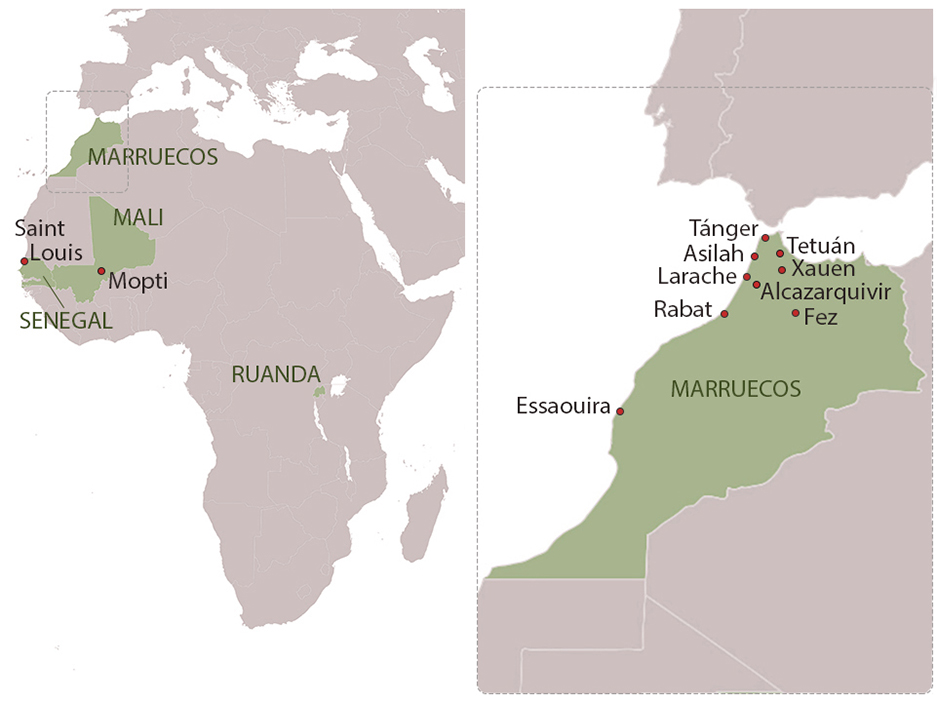 Actuaciones por ámbito geográfico [ AFRICA + Marruecos ]