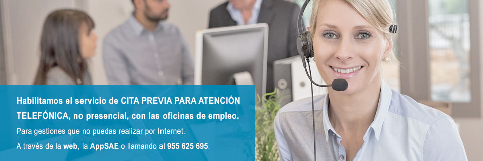 Cita Previa para atención telefónica no presencial con tu oficina de empleo