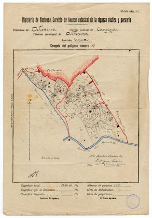 Croquis del polígono número 17 del municipio de Alhama en el partido judicial de Canjáyar.