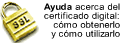 Ayuda acerca del certificado digital