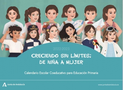 Creciendo sin límites, de niña a mujer: Calendario Escolar Coeducativo para Educación Primaria, 2022-2023