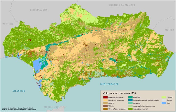 mapa agricola mediterraneo