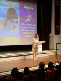 Susana Díaz participa en Sevilla en unas jornadas informativas sobre la Ley de Igualdad