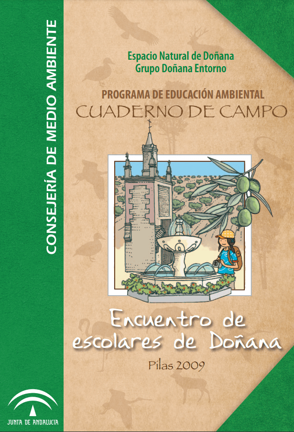 Portada del Cuaderno de Campo. Encuentro de escolares de Doñana. Pilas