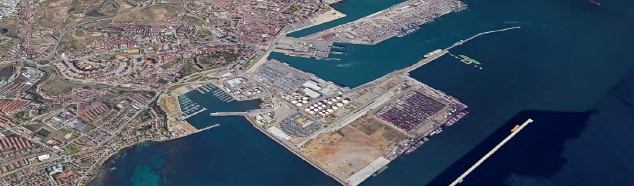 Vista aérea de la Bahía de Algeciras