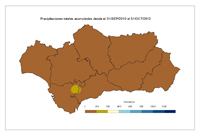 Precipitación acumulada desde el 1 de septiembre.