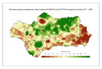 Desviaciones de la precipitación media respecto a la normal %.