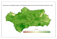 Desviaciones de la precipitación media respecto a la normal.