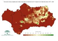 Desviación del mes respecto a la normal (%)