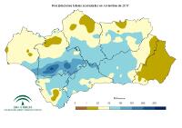 Precipitación total mensual