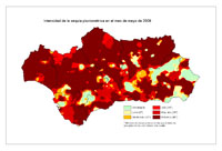 Intensidad de la sequía pluviométrica