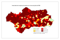 Intensidad de la sequía pluviométrica