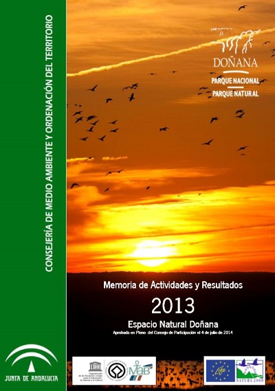 Memoria de actividades y resultados 2013. Espacio Natural Doñana